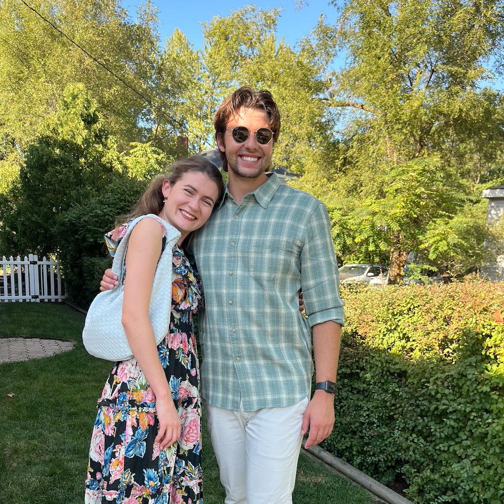 Sean and Emma celebrating her sister's beautiful wedding weekend (2025)