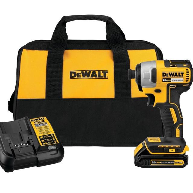 DEWALT 20V MAX Impact Driver Kit, Cordless, Storage Bag, Battery, and Charger Included