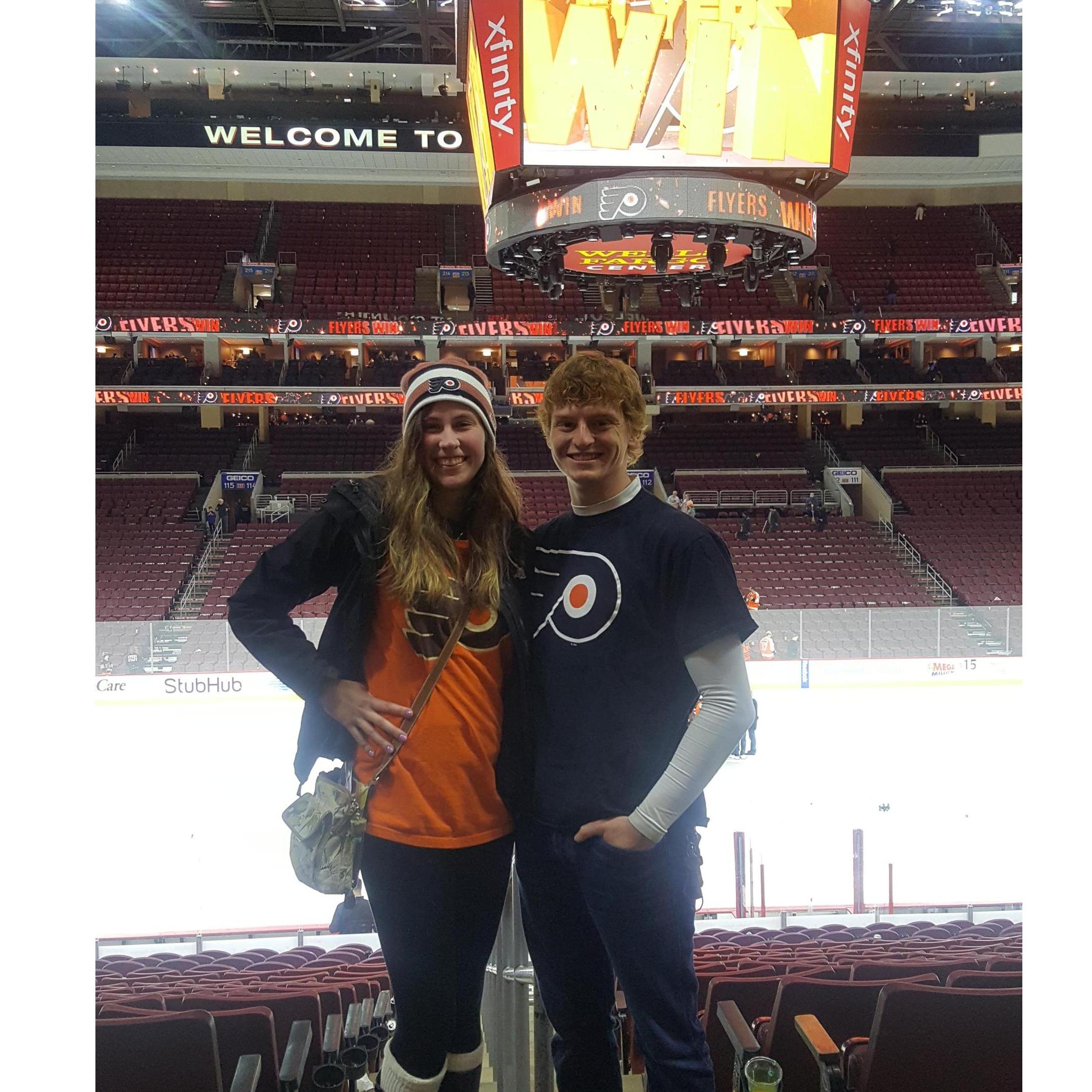 Her first Flyers game