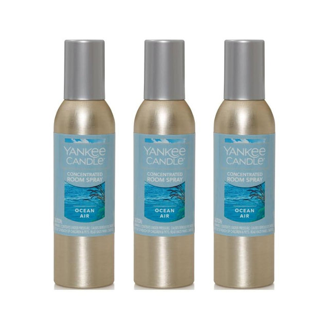 Yankee Candle Concentrated Air Freshener Room Spray, Ocean Air Scent 1.5 Oz (Pack of 3)