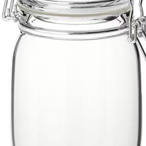 KORKEN Jar with lid, clear glass, 34 oz