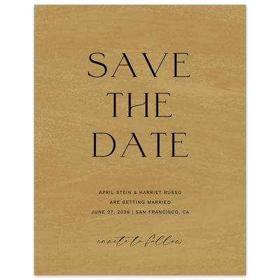 Dijon, Yellow Wedding Digital Save the Date - Belanger Portrait