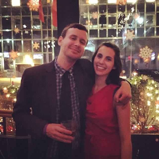 Becky's work holiday party after she found out she got into med school!