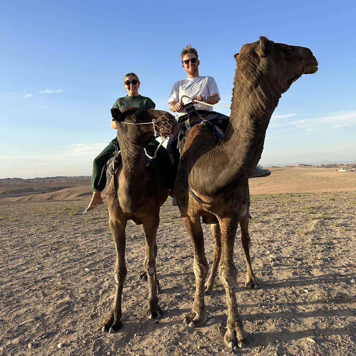 Riding camels in Morocco!