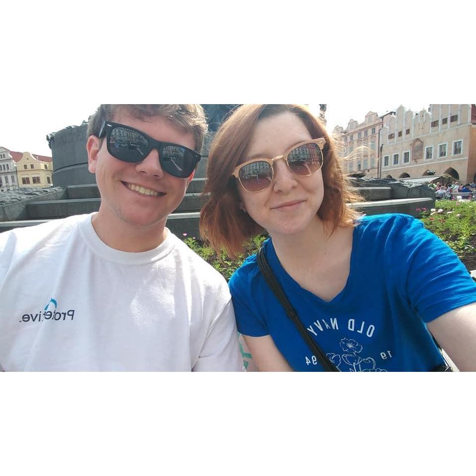 Enjoying breakfast in Prague, Czech Republic. May '18