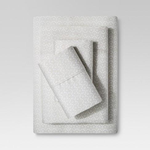 Performance Sheet Set (King) Stamped Block Print Beachcomber 400 Thread Count - Threshold™