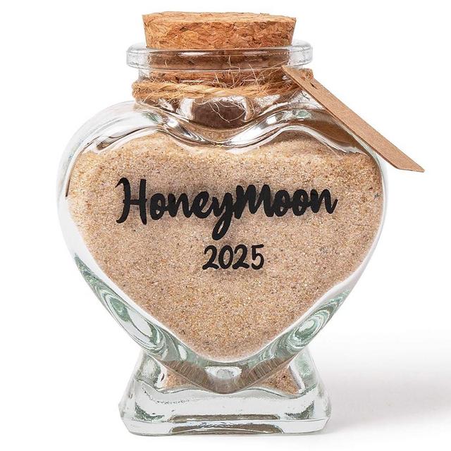 TUNGURIS Honeymoon Sand Keepsake Jar 2025，Bridal Shower Gift, Wedding Gift, Engagement Gift, Honeymoon Gift, Travel Gift for Couples, Newlywed, Fiance(Gift Box Includes) - 40ml Glass