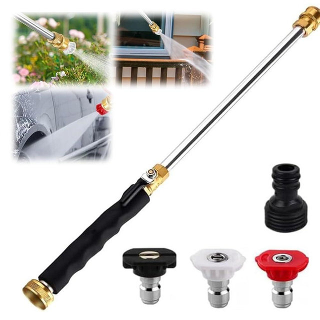 2026 New Power Washer for Garden Hose with 3 high-Pressure nozzles, Pressure Washer, High Pressure Water for Patio Garden Outdoor Cleaning (1 Set)