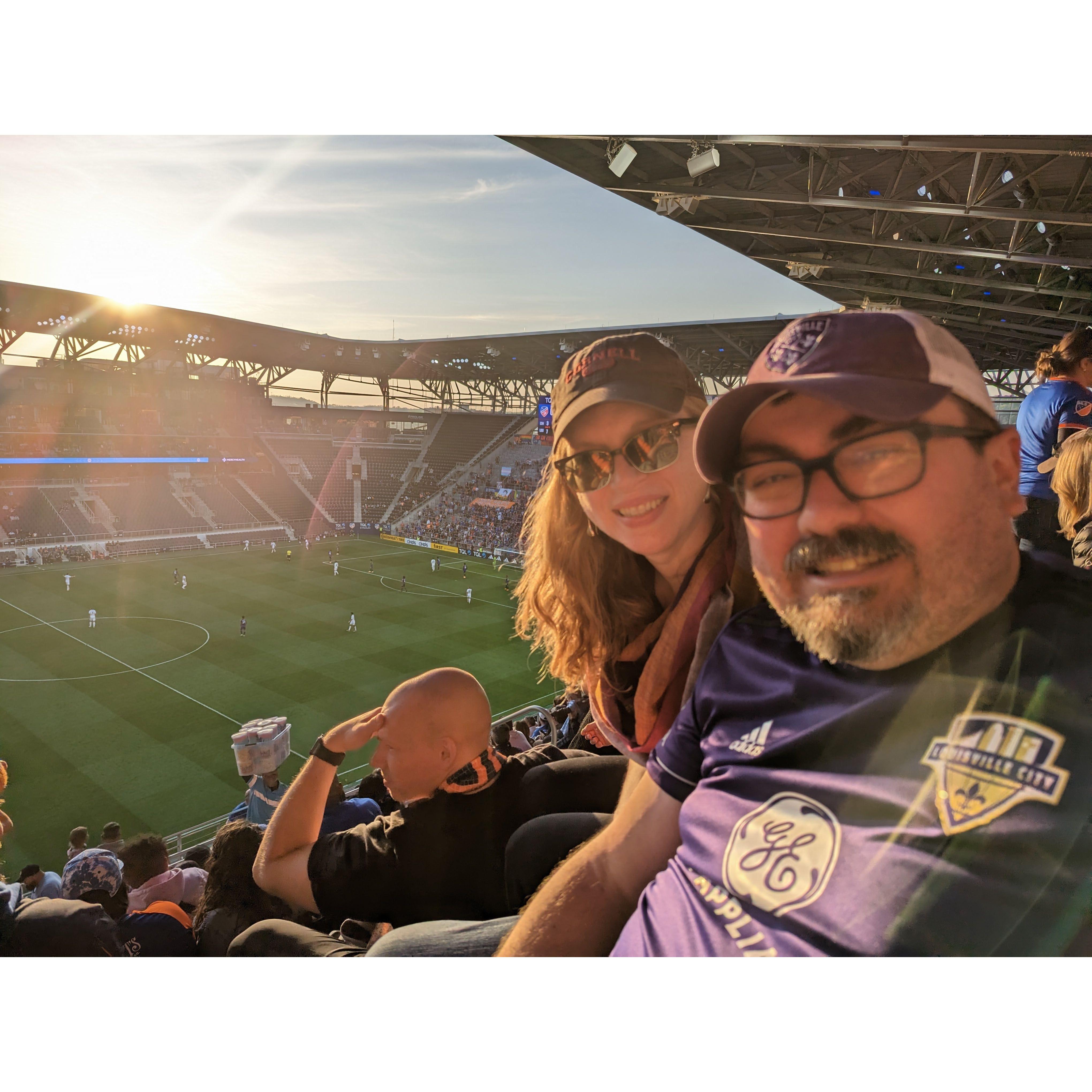 At Jessica's first "Dirty River Derby" between Louisville City FC and the villainous FC Cincinnati