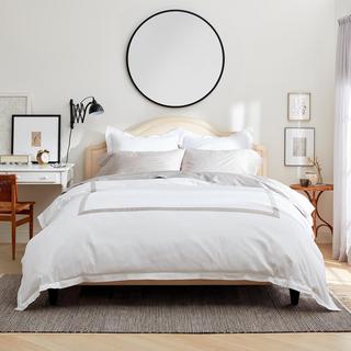 Banded Organic Duvet Cover