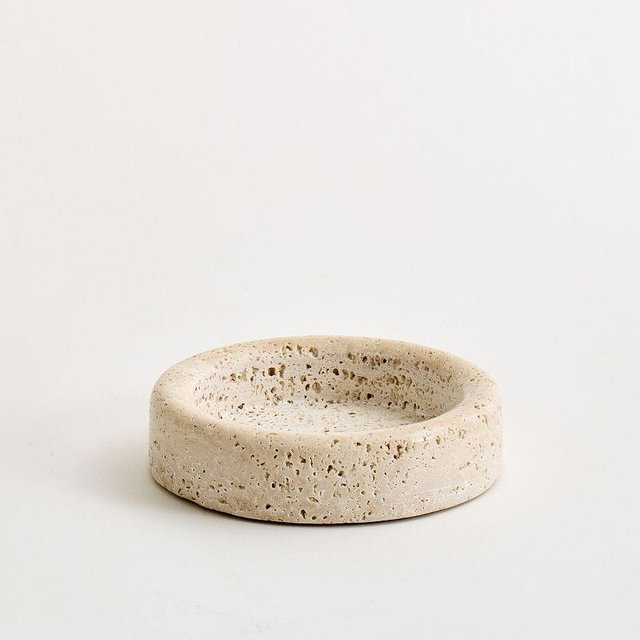 Flat Travertine Bowl/Tray