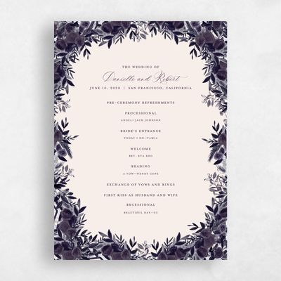 Beige Wedding Program - Chai