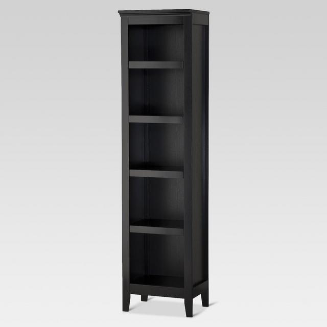 Carson 72" 5 Shelf Narrow Bookcase - Black - Threshold™