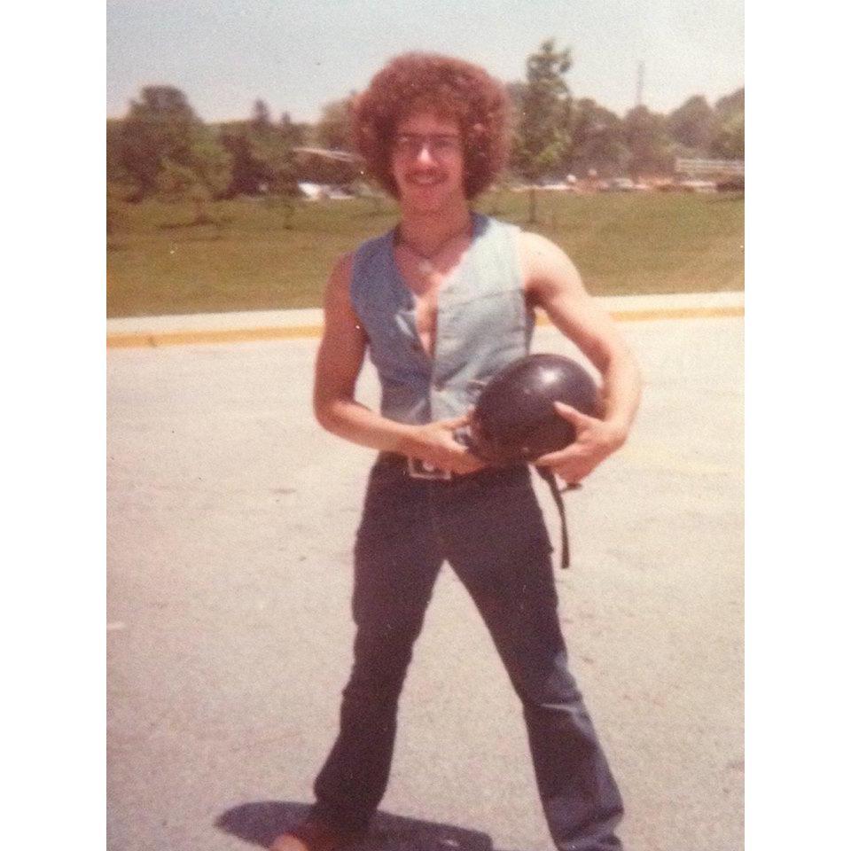 Lauren's Dad showcasing his amazing hair.