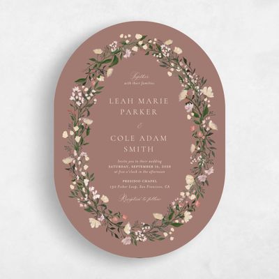 Brown Wedding Invitation - Melody Portrait