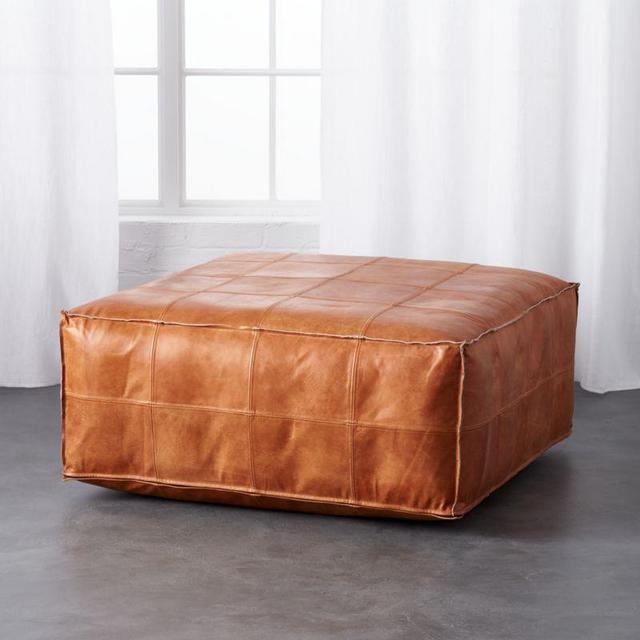 Leather Ottoman-Pouf