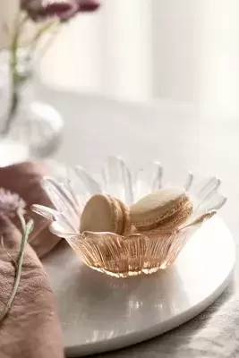 Glass Flower Candy Bowl