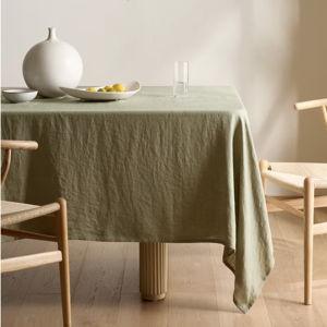 European Linen Tablecloth in Willowleaf