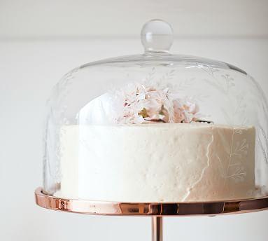 Monique Lhuillier Lara Rose Gold Cake Stand