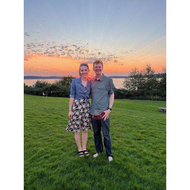 Pretty Sunset: We saw the gorgeous sky upon getting out of church one night, and immediately raced to the seaside.