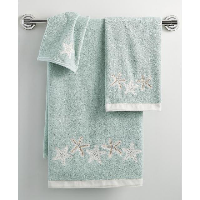 Avanti Bath, Sequin Shells 16" x 30" Hand Towel