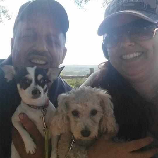 Camping in Georgia with the girls, Juju and Sadie.