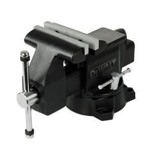 5 in. Heavy-Duty Workshop Bench Vise with Swivel Base