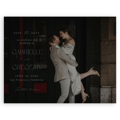 Teal, Blue Wedding Digital Save the Date - Canopy Photo