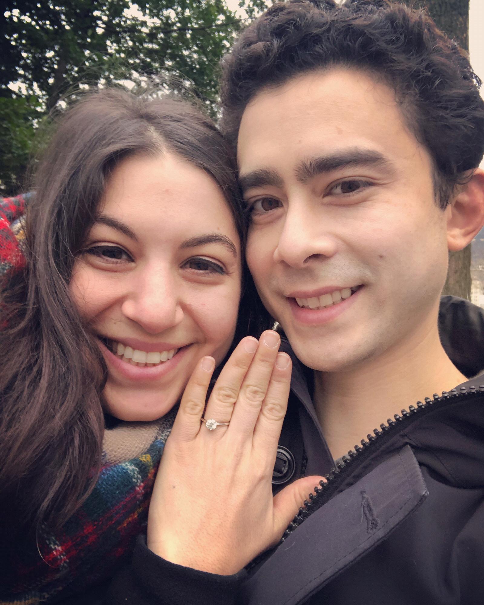 Moments after engagement in Central Park - January 2019