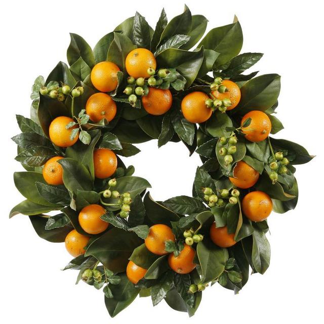 Faux Orange Wreath