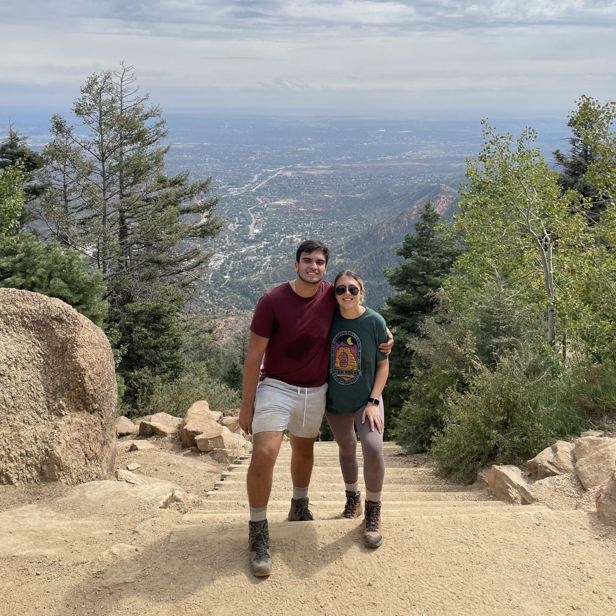 We love hiking together and spending time outdoors.