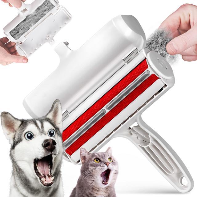 ChomChom Pet Hair Remover - Reusable Cat and Dog Hair Remover for Furniture, Couch, Carpet, Car Seats and Bedding - Eco-Friendly, Portable, Multi-Surface Lint Roller Animal Fur Removal Tool