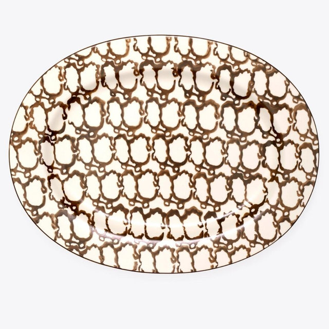Spongeware Oval Serving Platter