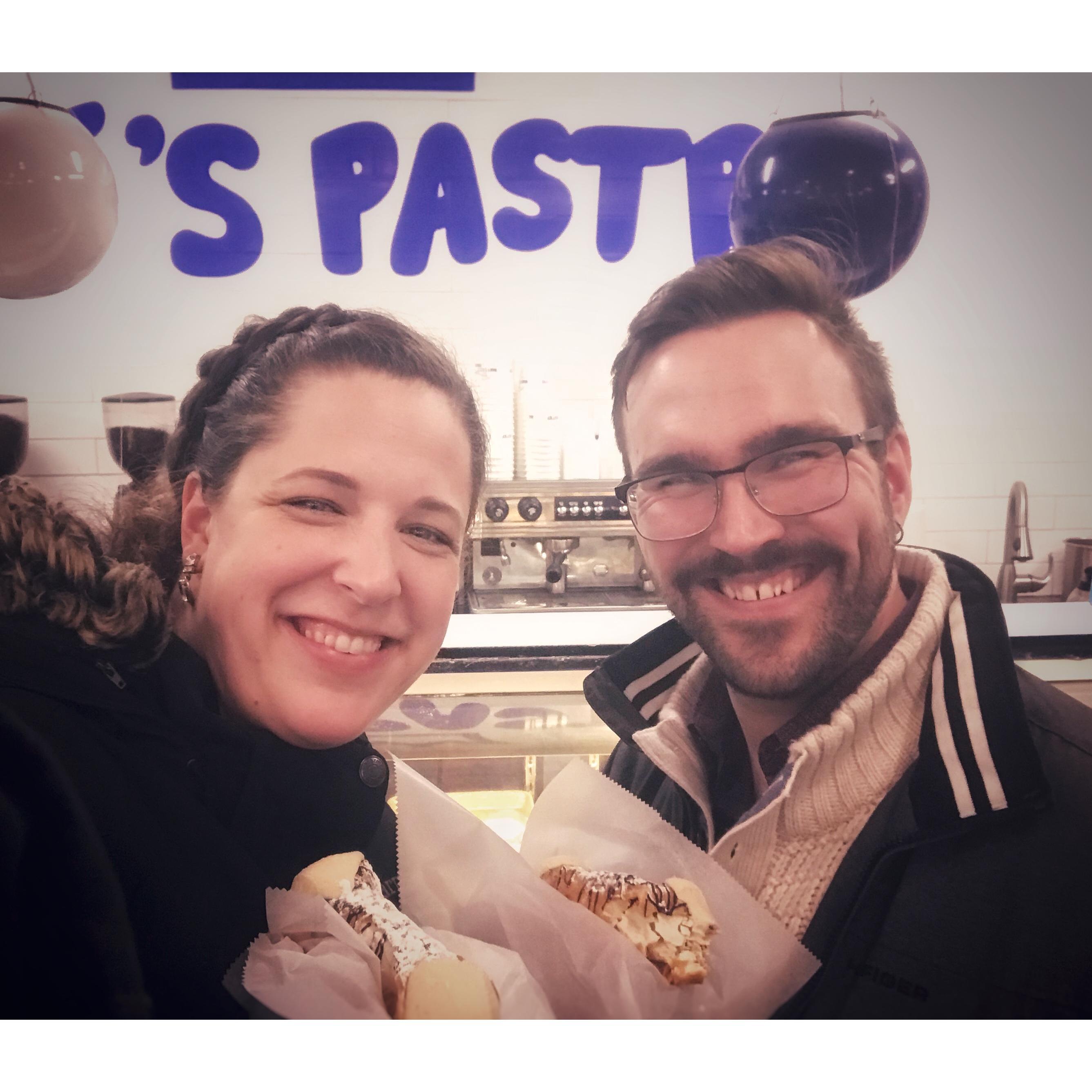At Boston's famous Mike's Pastry for Erica's 30th birthday, after a nice dinner in the North End. 2018