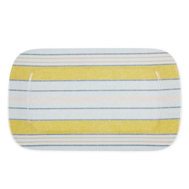 Bee & Willow™ Home Rectangular Melamine Serving Tray in Linen Stripe