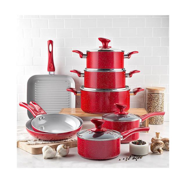 Granite Stone Diamond Farmhouse 13-Pc. Ceramic Nonstick Coating Cookware Set