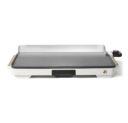 Beautiful Electric Griddle 12" x 22" - Non-Stick by Drew Barrymore Perfect For Indoor Grilling (Icing White)