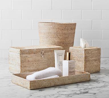 Tava Handwoven Rattan Bathroom 4 piece Set