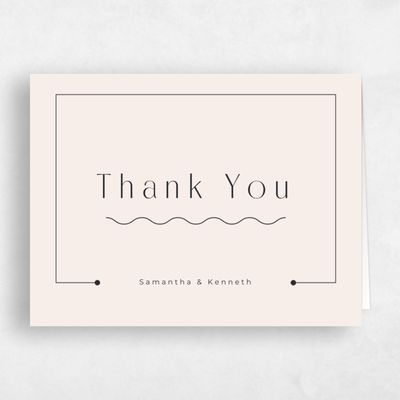 Beige Spring Wedding Thank You - Suzi Landscape