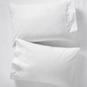 280-Thread-Count Pima Cotton Percale Pillowcases - Standard, White