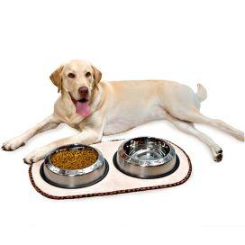 The Original™ Taupe Pet Bowl Mat in Extra Large