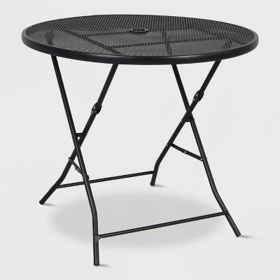 32" Metal Mesh Folding Patio Table - Threshold™
