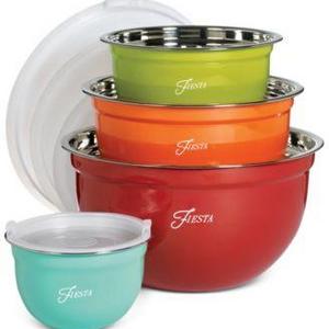 Fiesta - Stainless Steel 8-Pc. Lidded Mixing Bowl Set