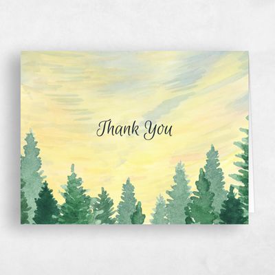 Yellow Rustic Wedding Thank You - Atchison Forest