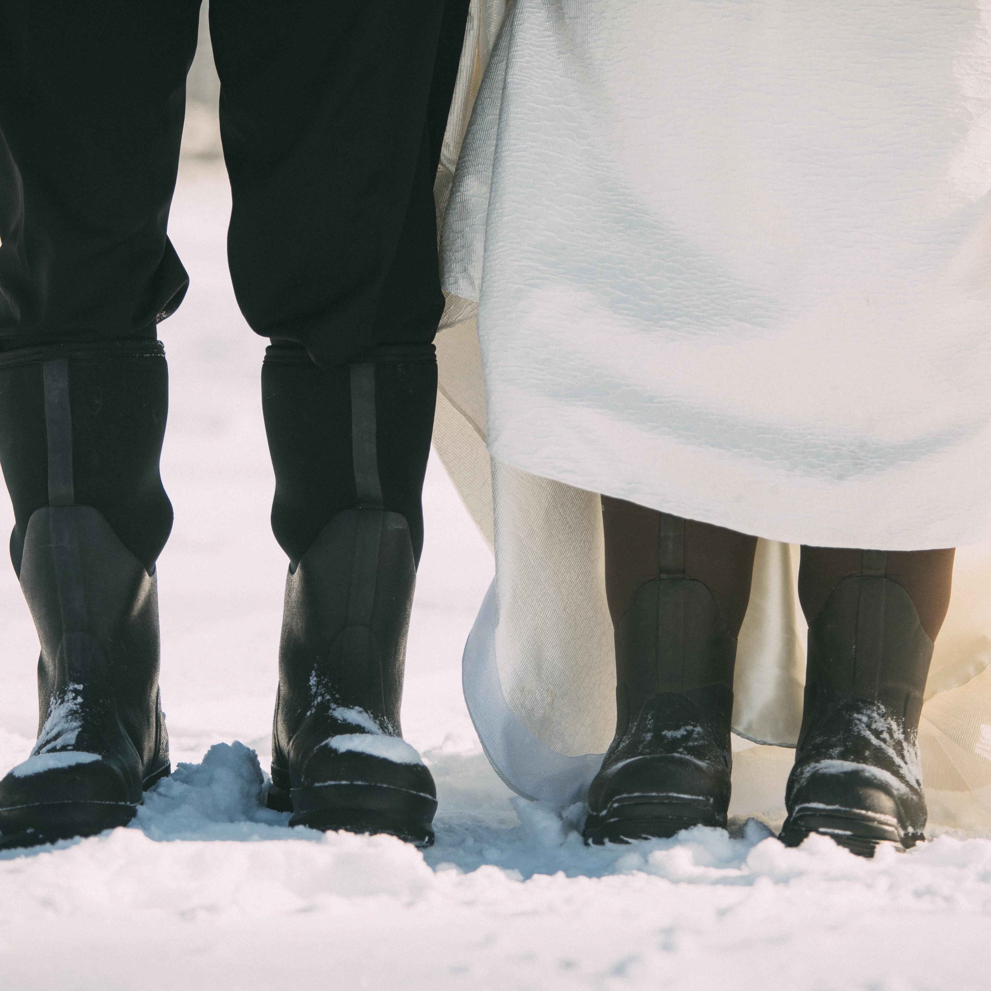 winter boots for a winter ceremony
