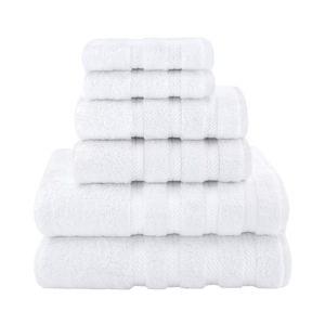 American Soft Linen Luxury Turkish 6 Piece Towel Set, 100% Cotton Soft Absorbent Bath Towels for Bathroom