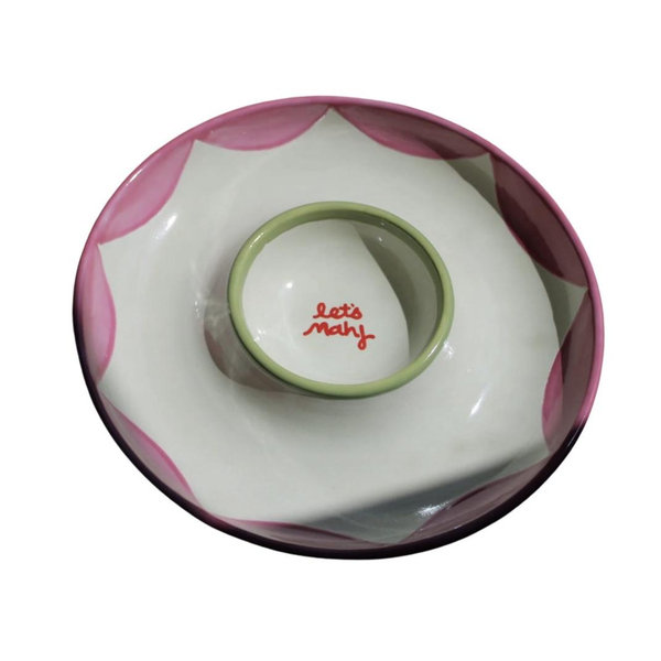 The Mahjong Collection~ Hand-painted Chip and Dip Platter