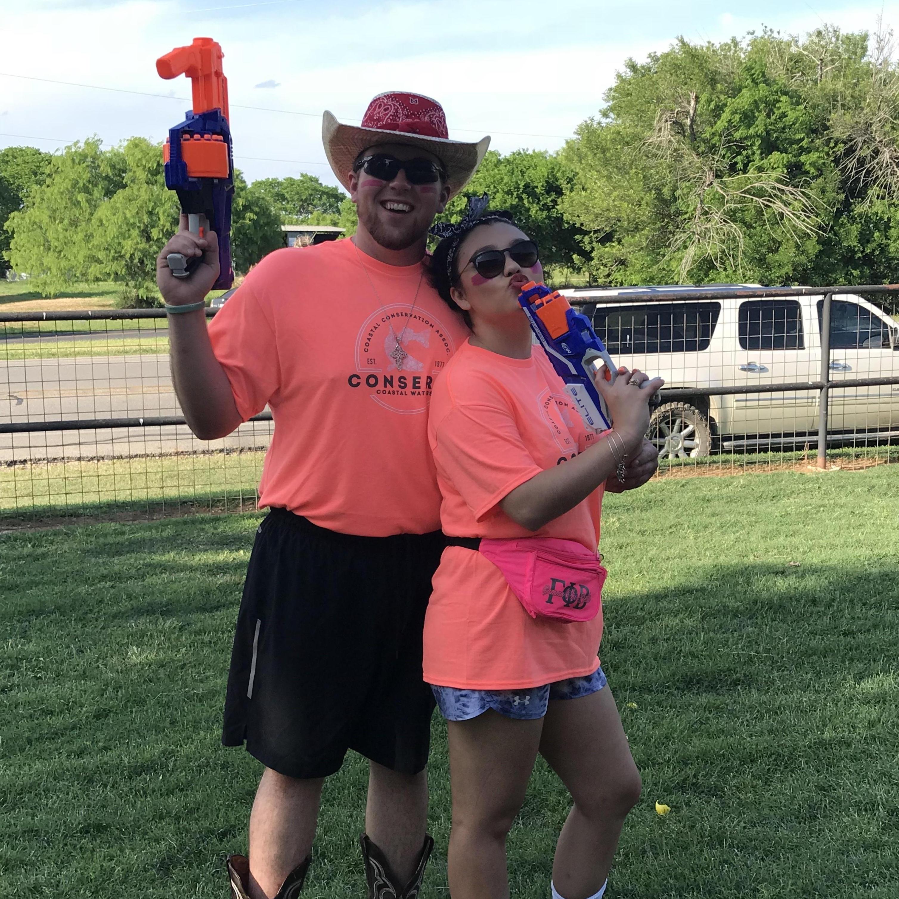 Ready to dominate at the annual Easter Nerf Gun War!