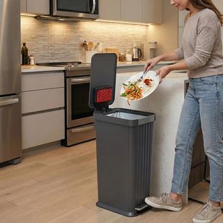SoftStep® Elongated Step Pedal Kitchen Trash Can with AbsorbX® Odor Filter