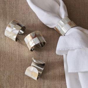 Mother-of-Pearl Napkin Rings (Pack of 4) - Zara Home